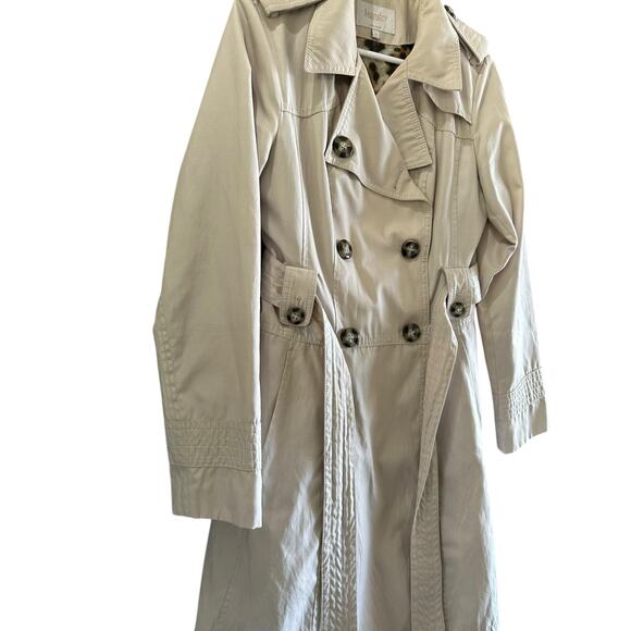 Laundry by Shelli Segal Women's Cream Double Breasted Trench Coat Size Medium - Picture 6 of 8